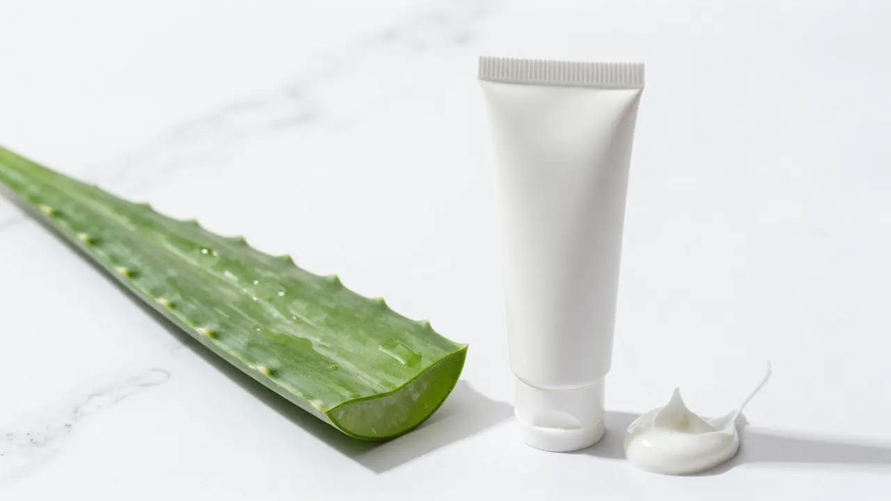 Gél z aloe vera a krém s panthenolem na hojení popálenin